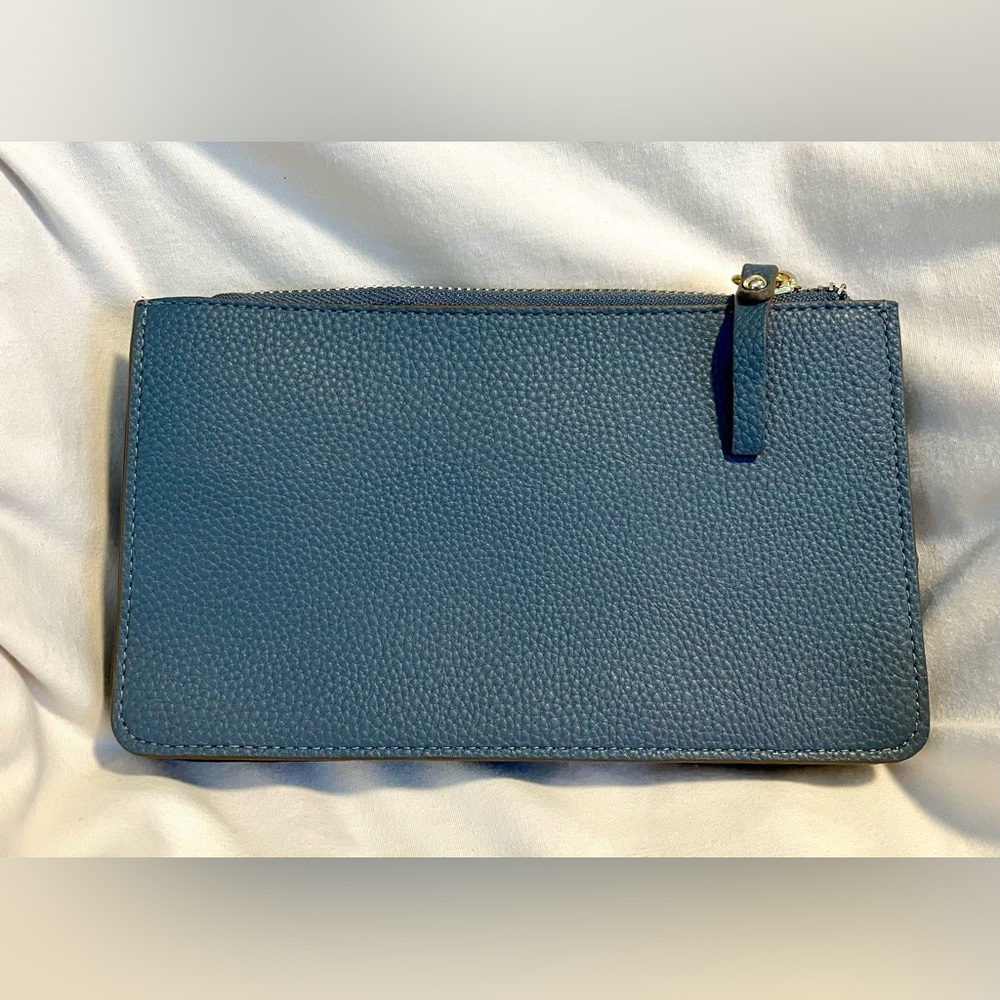 *EUC* NANETTE LEPORE Clutch Wallet/Storage -Vegan Leather-Blue-*NO WRIST STRAP* - Picture 2 of 10